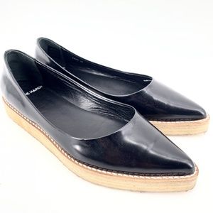 Pierre Hardy Womens 37 Black Leather Flat